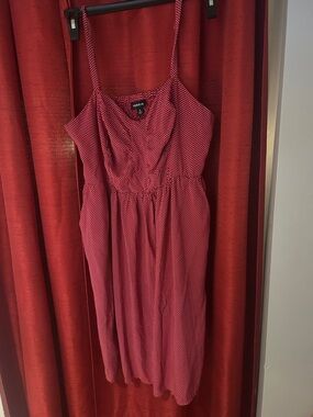 Torrid Red Dress with White Microdots